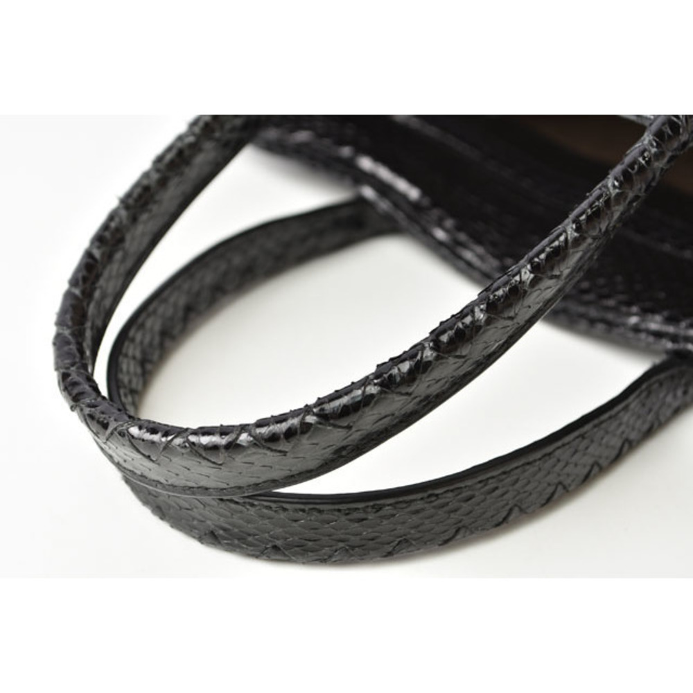 Bottega Veneta Handbag Leather Python Purple Black - image 6